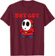 Super Mario Bros Shy Guy Simple Retro Nintendo Icon T-Shirt - T-Shirt | Maroon