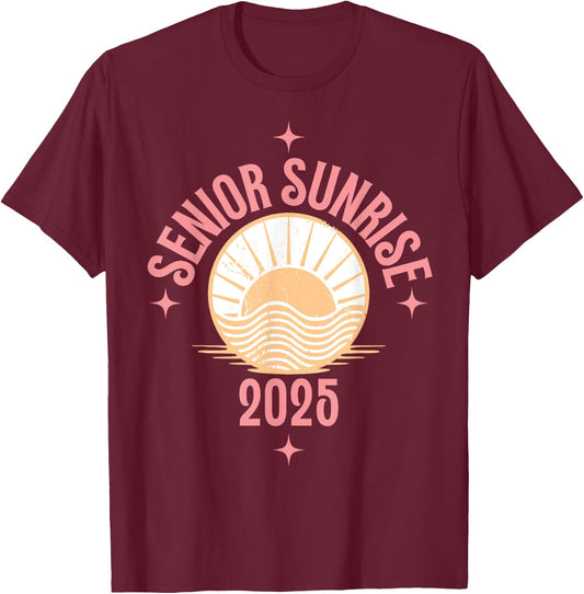 Magical Senior Sunrise 2025 High School 12th Twelfth Grade T-Shirt - T-Shirt | Maroon