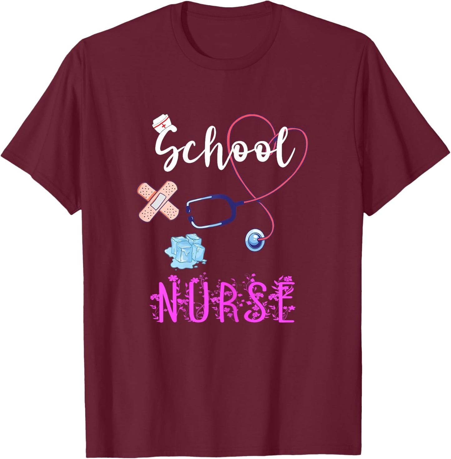 School Nurse Medical Nursing Nurse Student Back To School T-Shirt - T-Shirt | Maroon