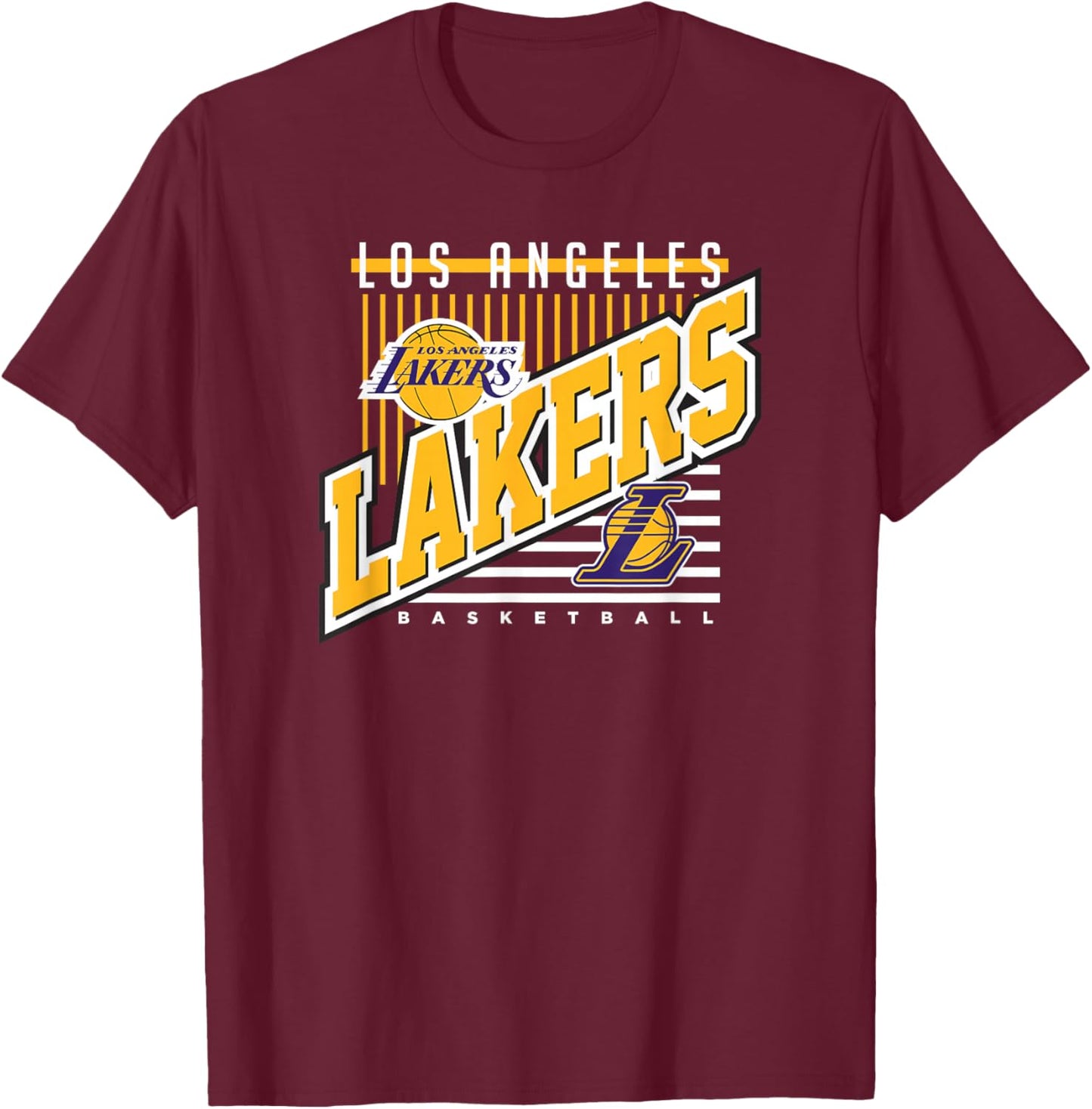 LOS ANGELES LAKERS NBA Los Angeles Lakers Rise Above Black T-Shirt - T-Shirt | Maroon