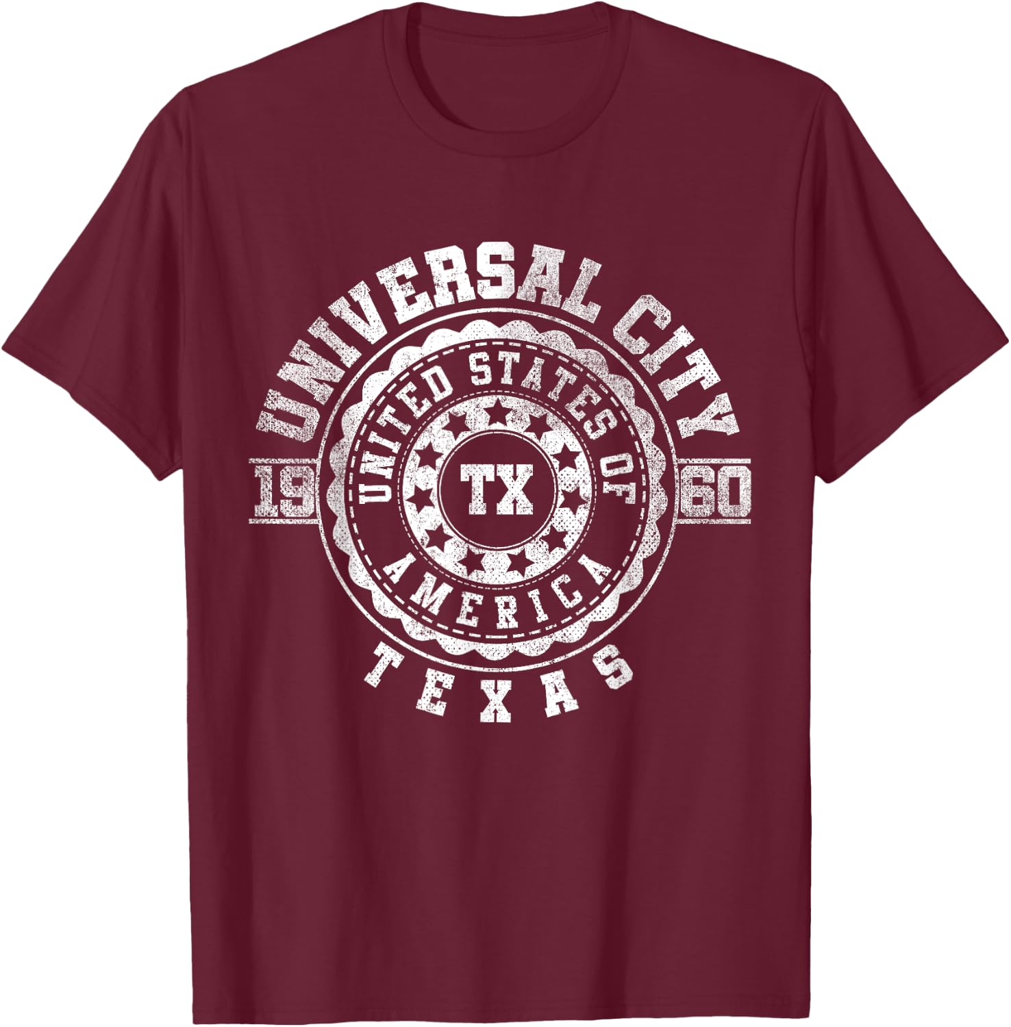 Universal City TX | Texas | Vintage City Apparels T-Shirt - T-Shirt | Maroon