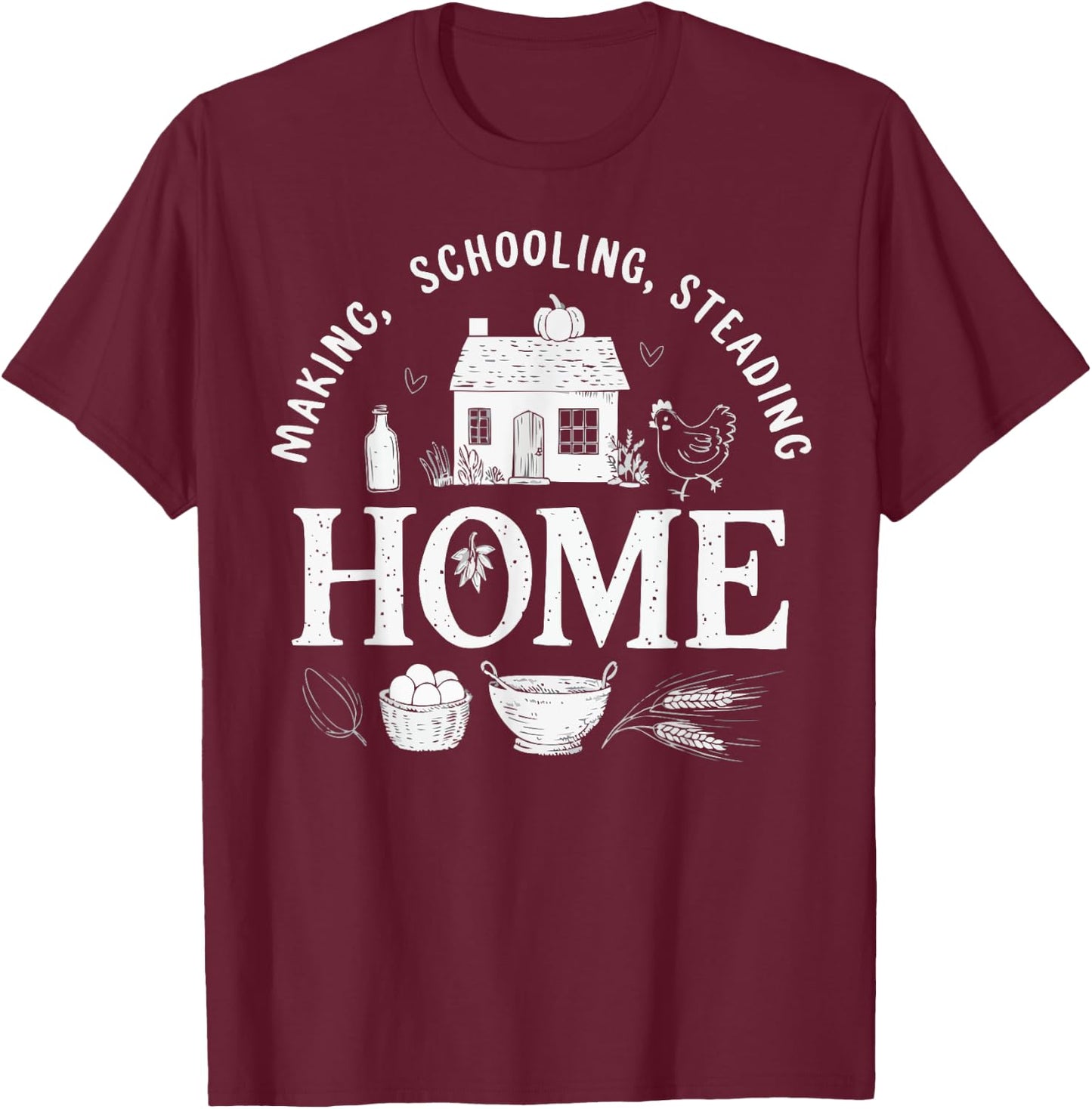 Homeschool Mom Homeschooling Parent Teacher Education Women T-Shirt - T-Shirt | Maroon