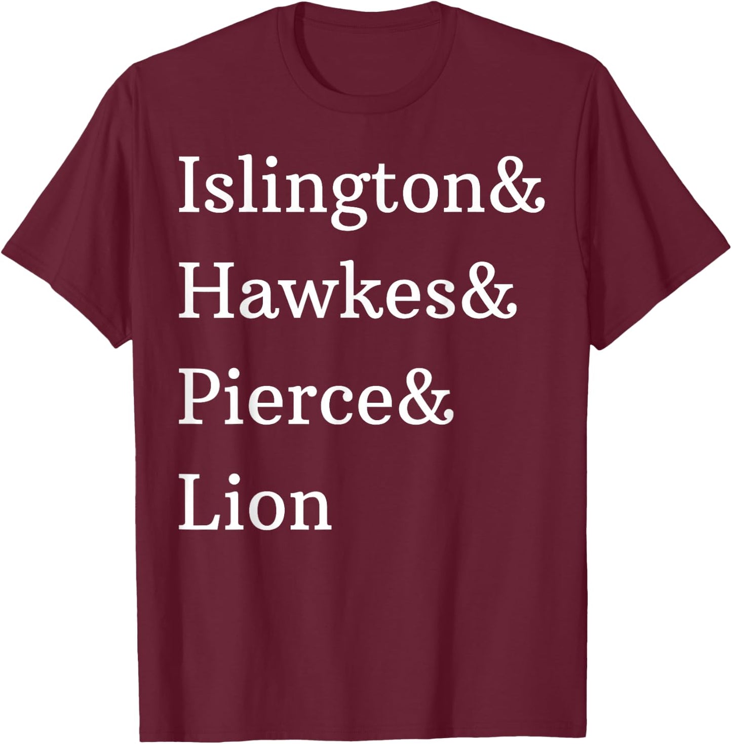 Islington Hawkes Pierce Lion T-Shirt - T-Shirt | Maroon