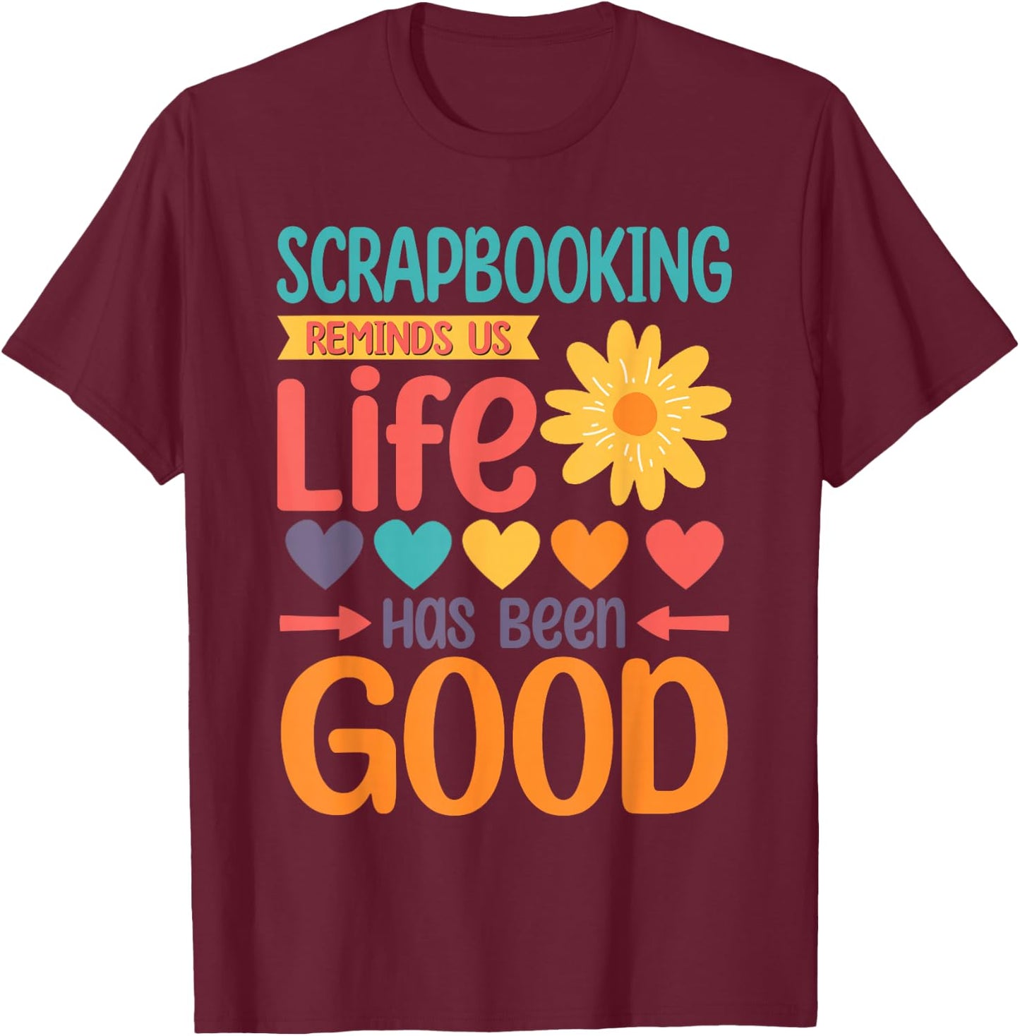 Retro Scrapbooking Funny Paper Scrapbook Women Kids T-Shirt - T-Shirt | Maroon