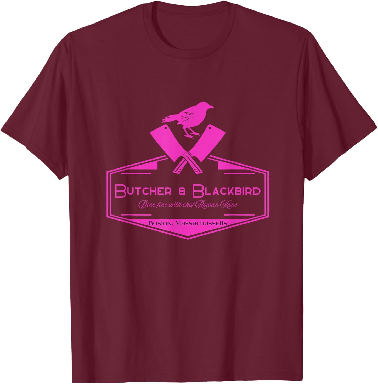 Brynne Weaver Kids Black Classic Fit Short Sleeve Licensed Butcher & Blackbird T-Shirt - T-Shirt | Maroon