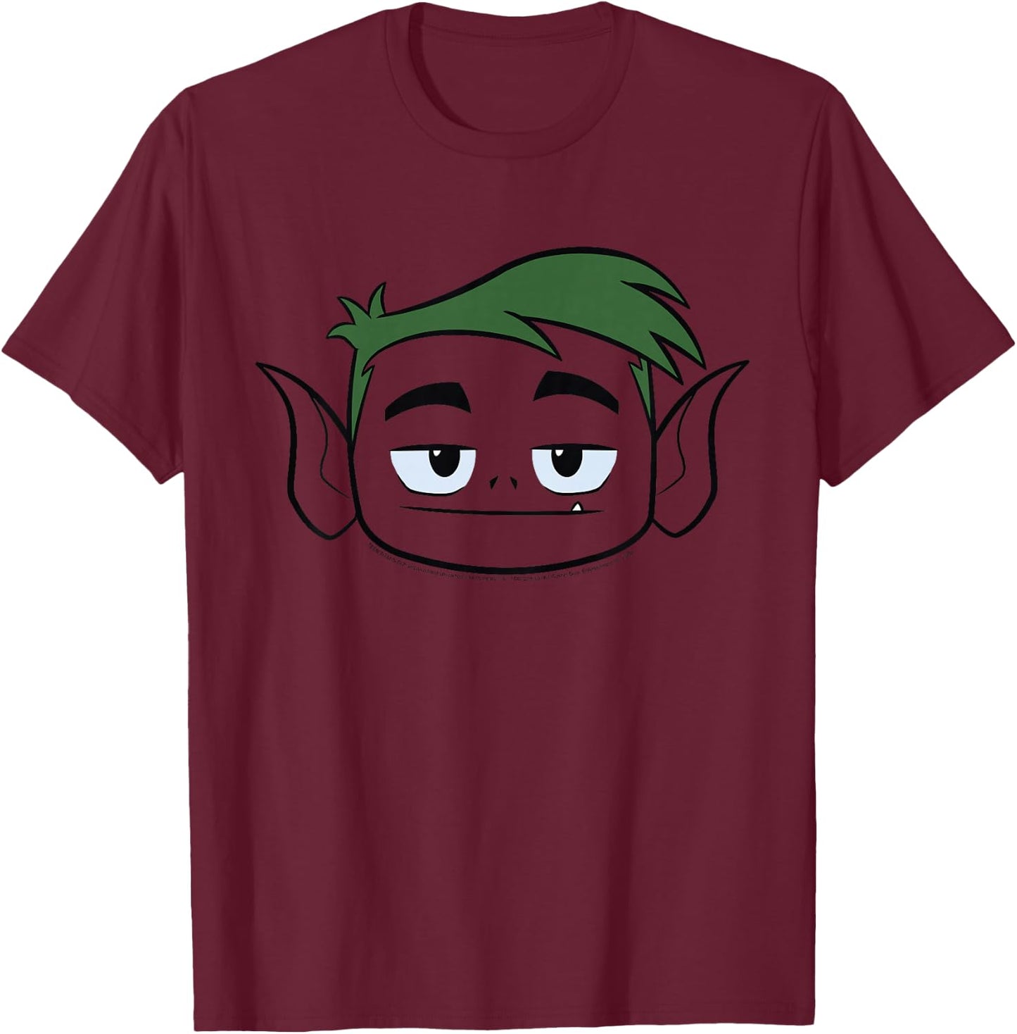 Kids DC Comics Teen Titans Go! Beast Boy Big Face T-Shirt - T-Shirt | Maroon