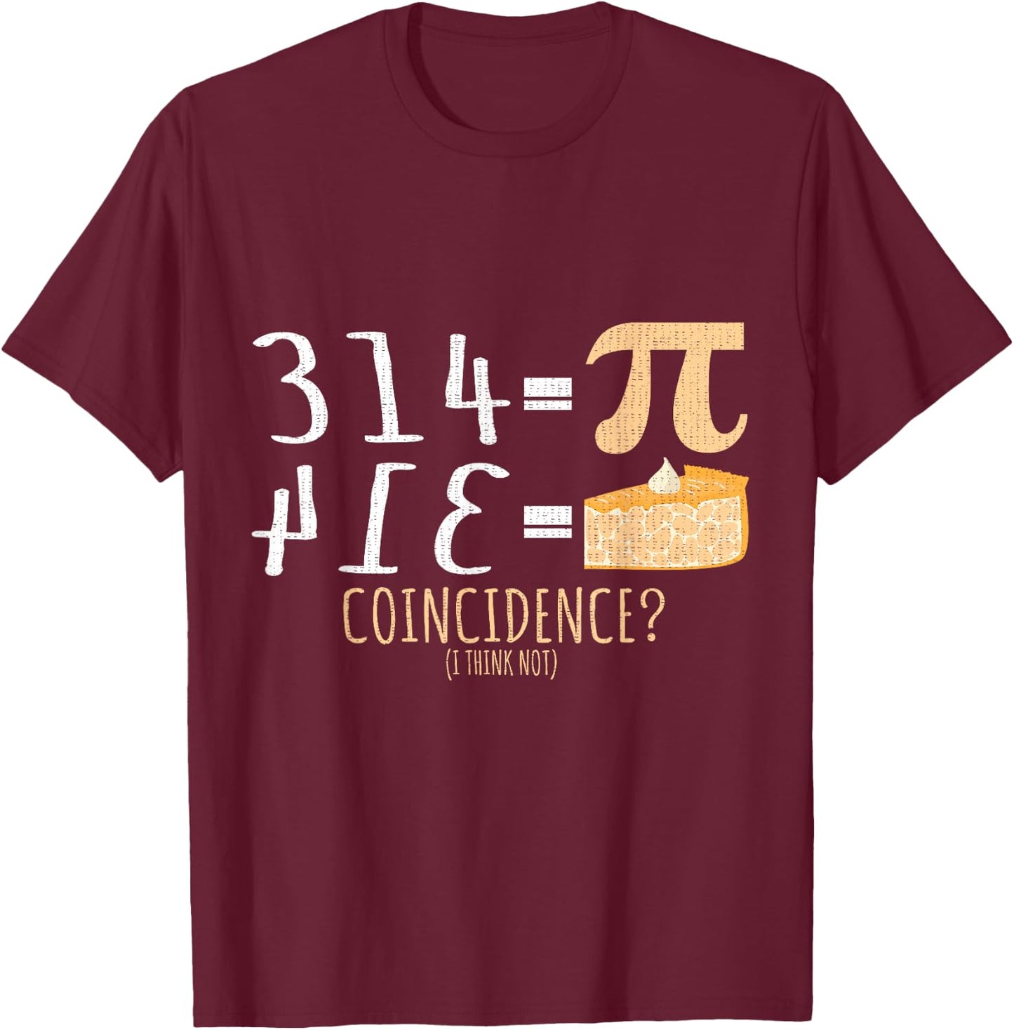 Funny Pi Math Formula Algebra Equation Design T-Shirt - T-Shirt | Maroon