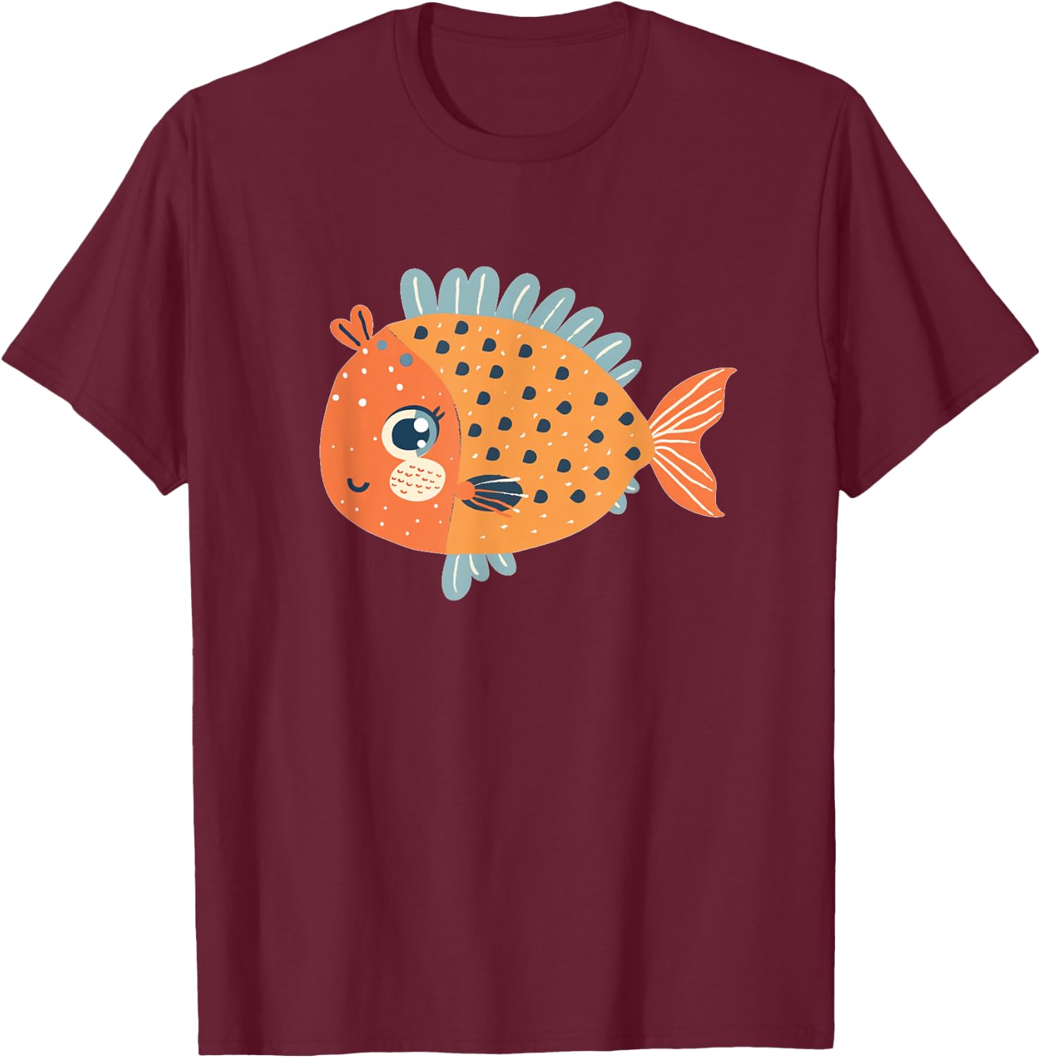 Funny Toddler Puffer Fish Costume for Boys and Girls T-Shirt - T-Shirt | Maroon