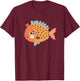 Funny Toddler Puffer Fish Costume for Boys and Girls T-Shirt - T-Shirt | Maroon