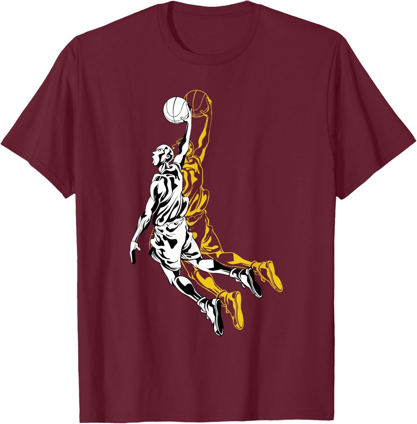 Basketball Player Evolution Slam Dunk Present for Kids Man T-Shirt - T-Shirt | Maroon
