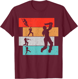 Cricket Player Girls Women T-Shirt - T-Shirt | Maroon