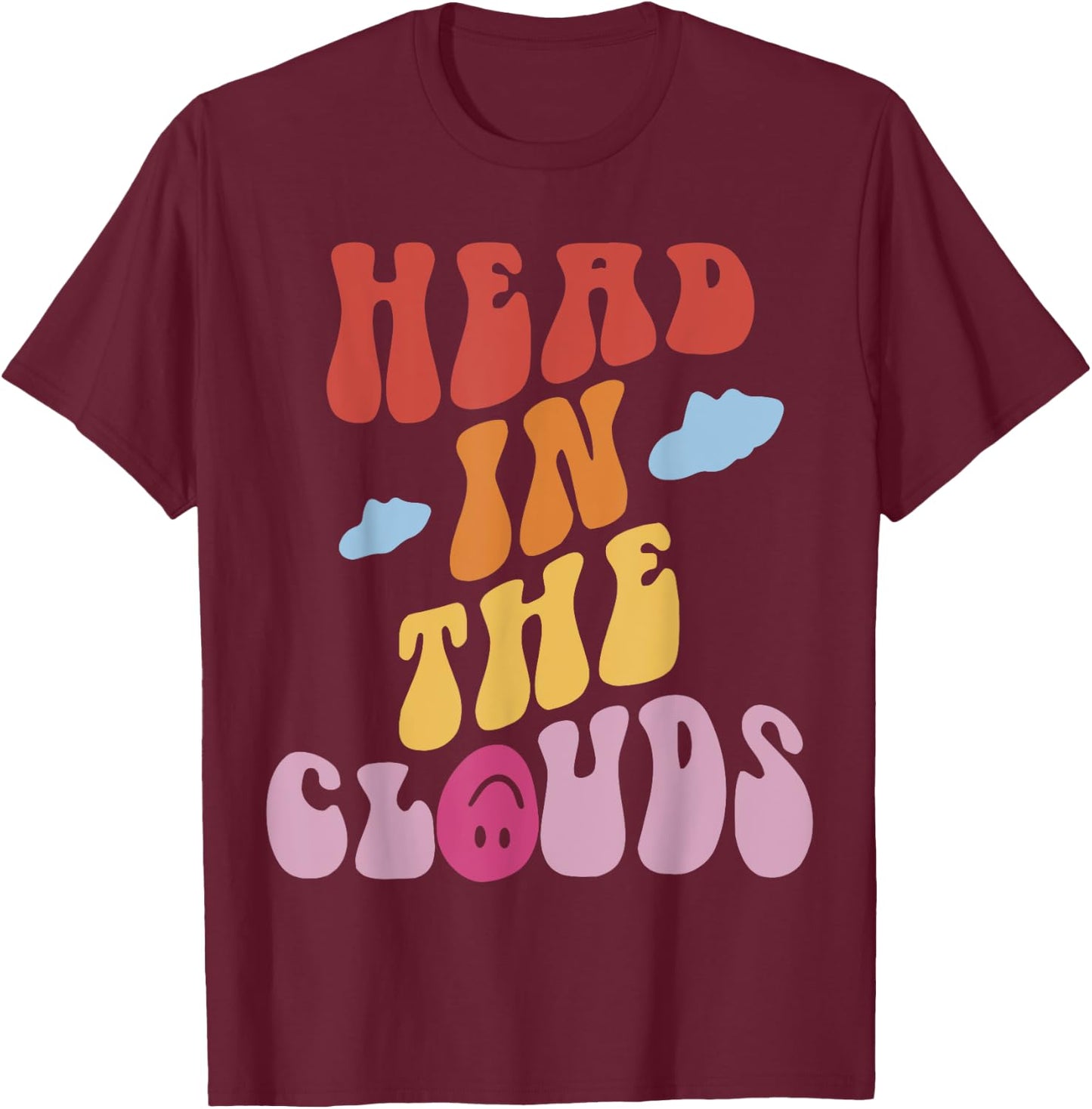 Head In The Clouds Aesthetic Trend T-Shirt - T-Shirt | Maroon