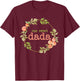 Dada First Birthday One Sweet Peach Bday Family Matching T-Shirt - T-Shirt | Maroon