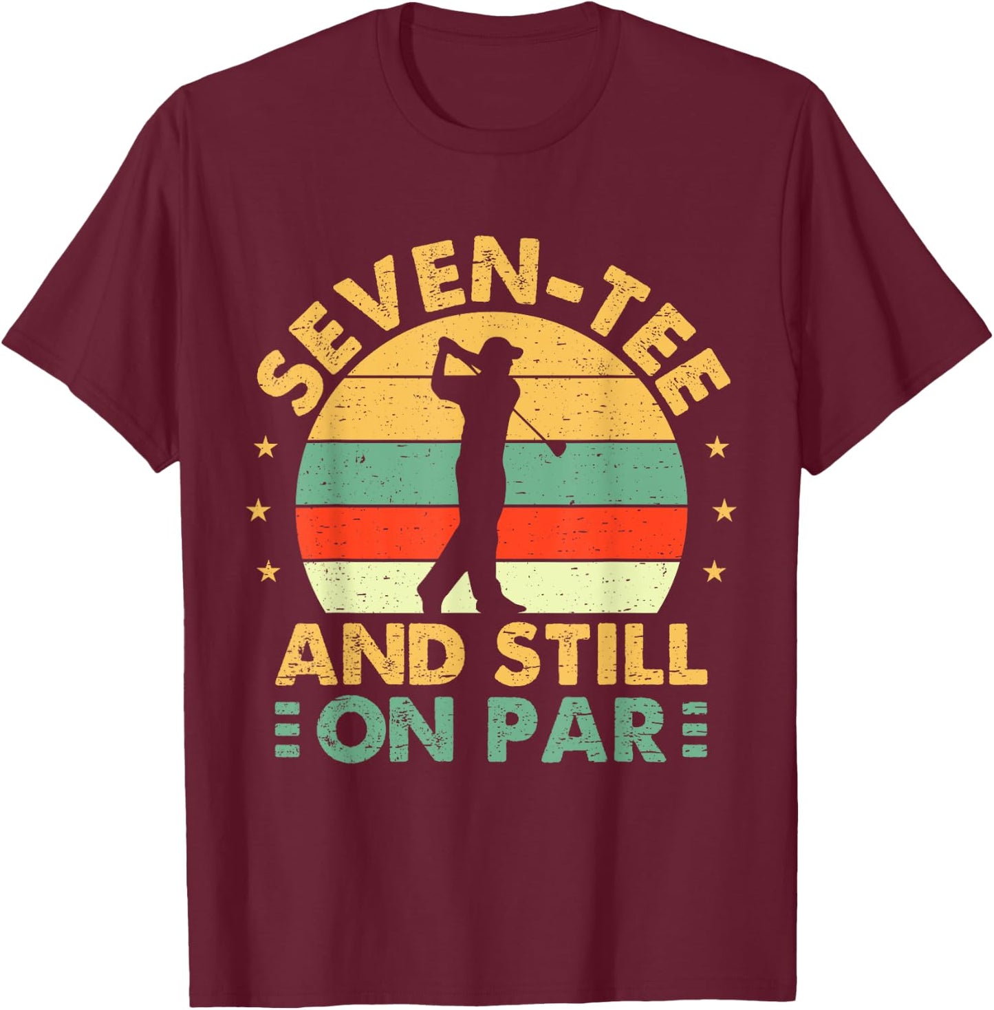 Funny 70th Birthday Golf Men Golfing 70 Year Old Golfer T-Shirt - T-Shirt | Maroon