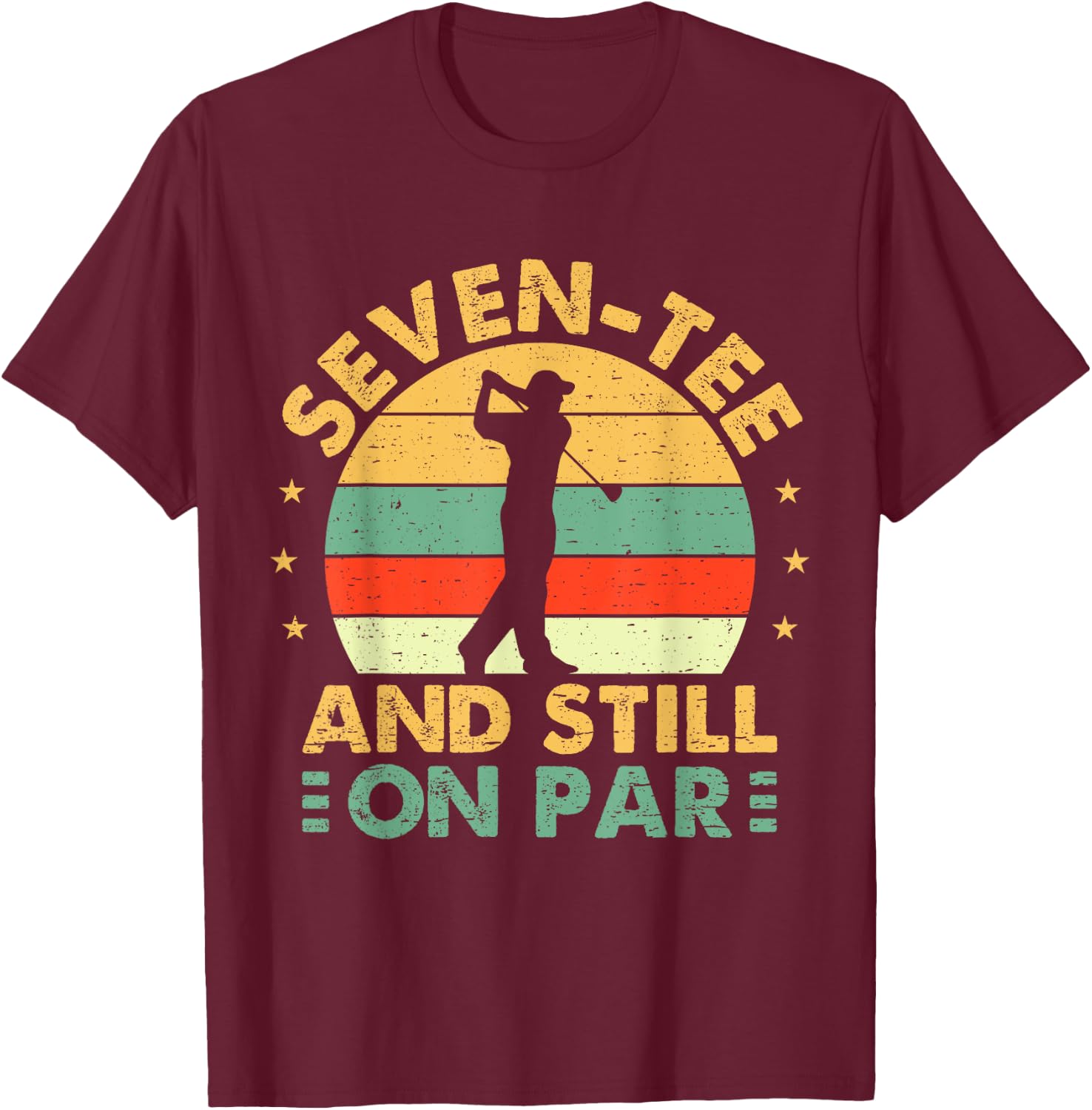 Funny 70th Birthday Golf Men Golfing 70 Year Old Golfer T-Shirt - T-Shirt | Maroon