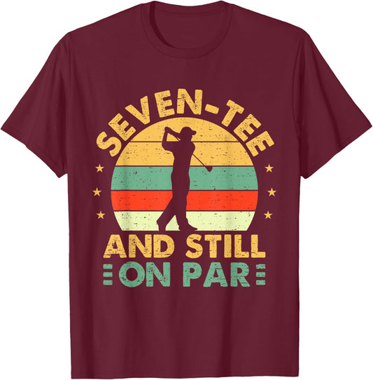 Funny 70th Birthday Golf Men Golfing 70 Year Old Golfer T-Shirt - T-Shirt | Maroon