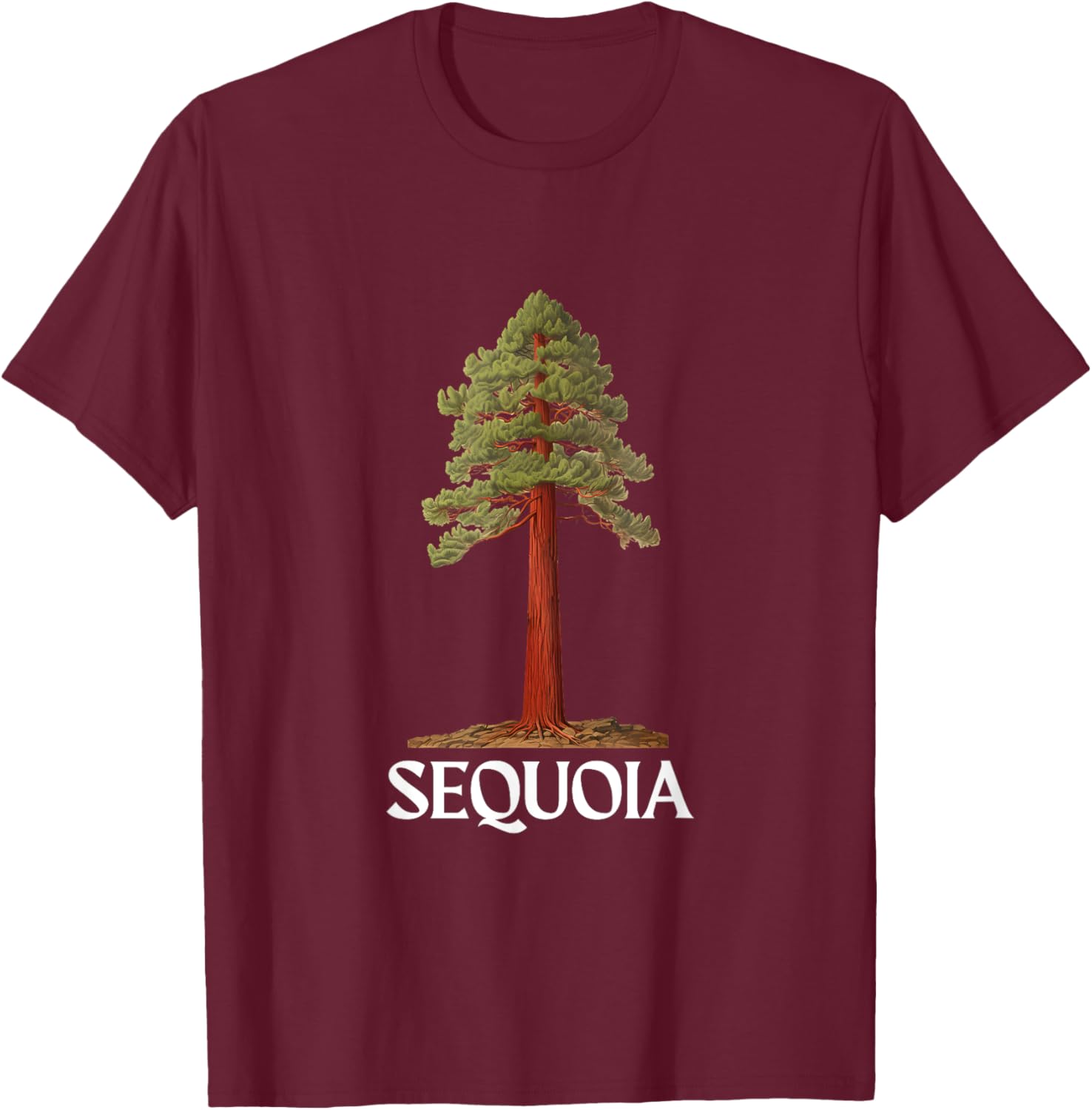 Sequoia Tree T-Shirt - T-Shirt | Maroon