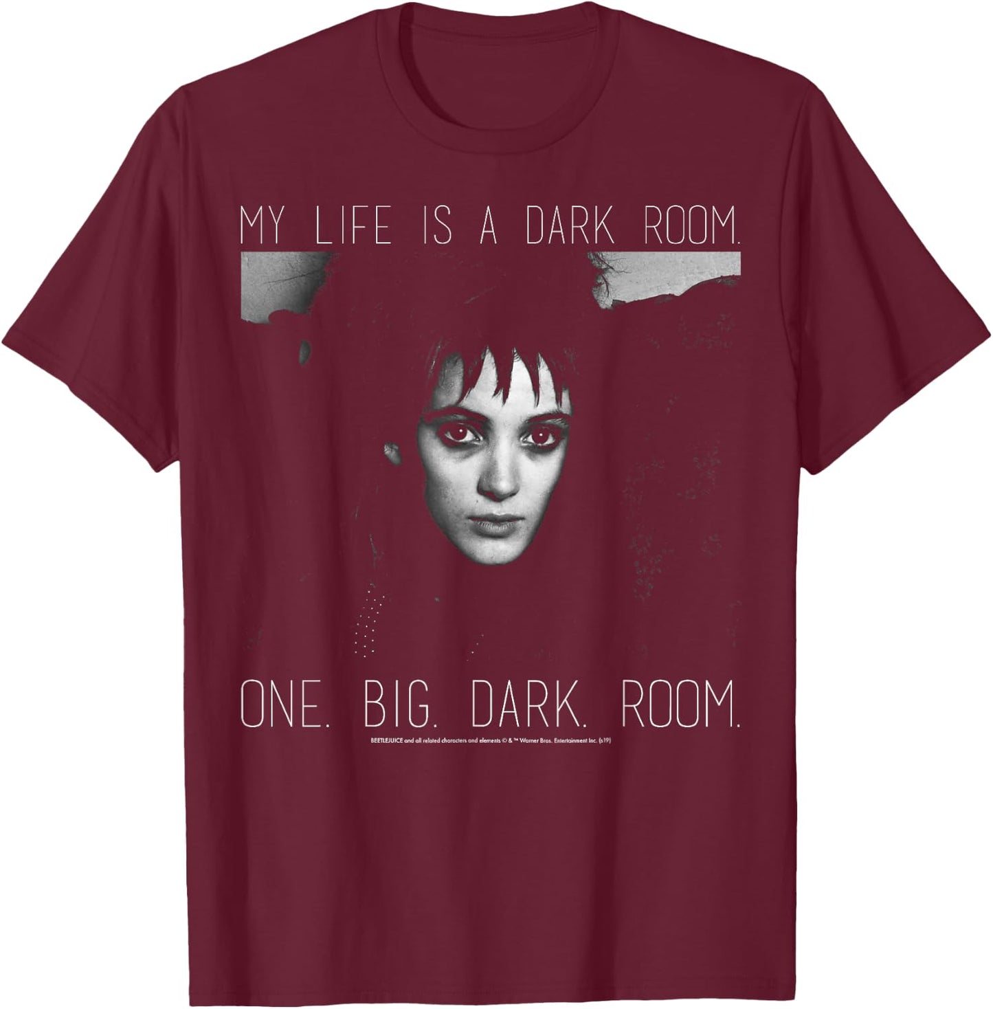 Beetlejuice Lydia One Big Dark Room T-Shirt - T-Shirt | Maroon