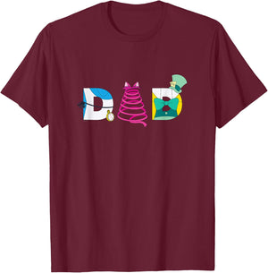 Disney Alice in Wonderland Father’s Day Birthday Best Dad T-Shirt - T-Shirt | Maroon
