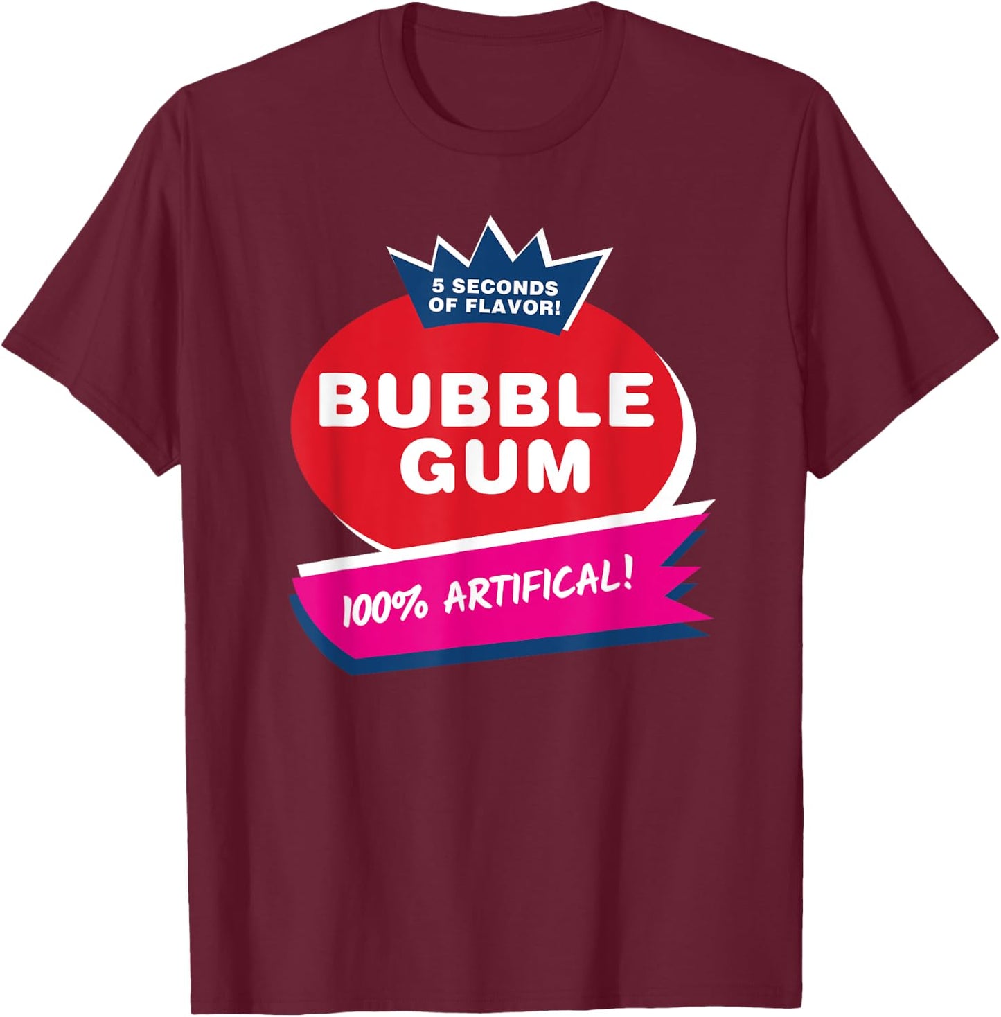 Funny Pink Bubble Gum Halloween Costume T-Shirt - T-Shirt | Maroon