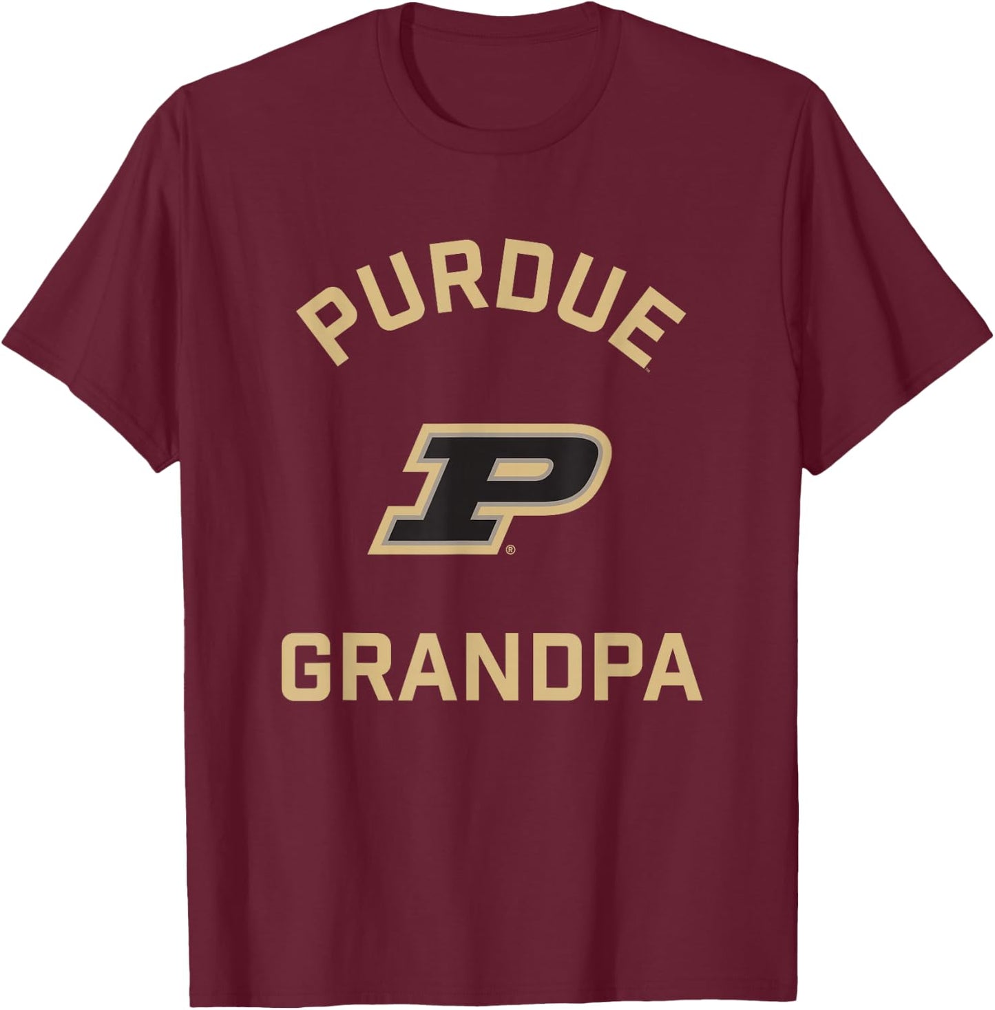 Purdue University Boilermakers Arched Grandpa T-Shirt - T-Shirt | Maroon