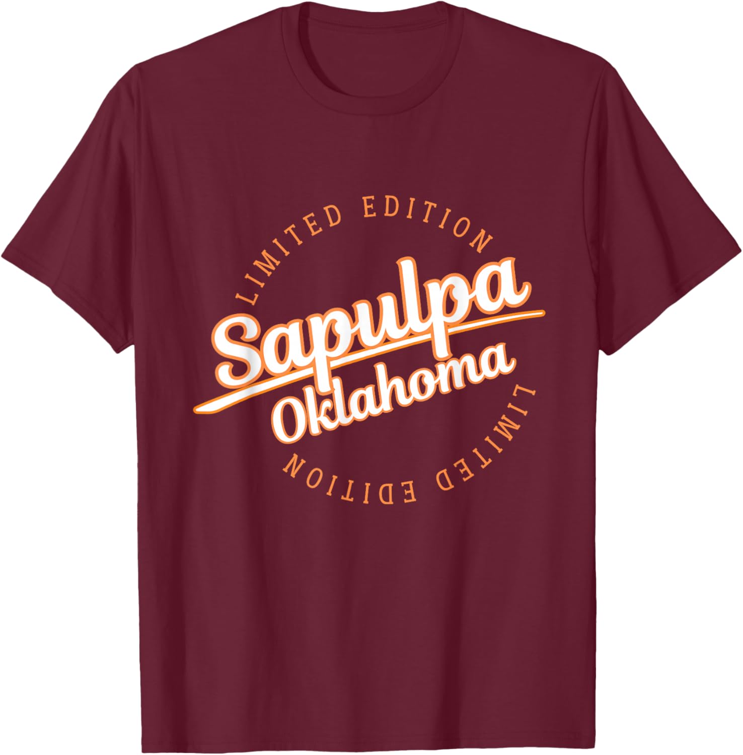 Retro Athletic Sapulpa OK Apparel T-Shirt - T-Shirt | Maroon