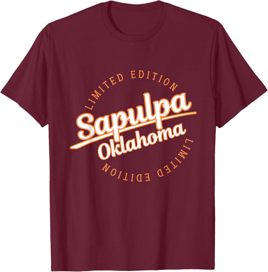 Retro Athletic Sapulpa OK Apparel T-Shirt - T-Shirt | Maroon