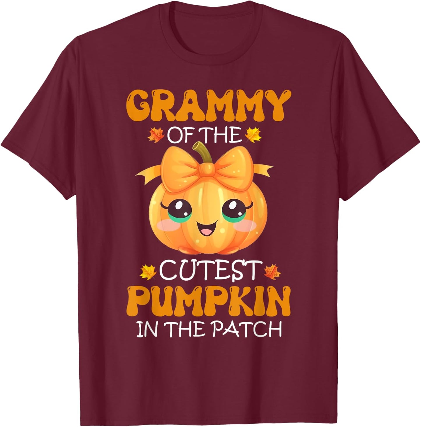 Grammy Of The Cutest Pumpkin In The Patch Halloween T-Shirt - T-Shirt | Maroon