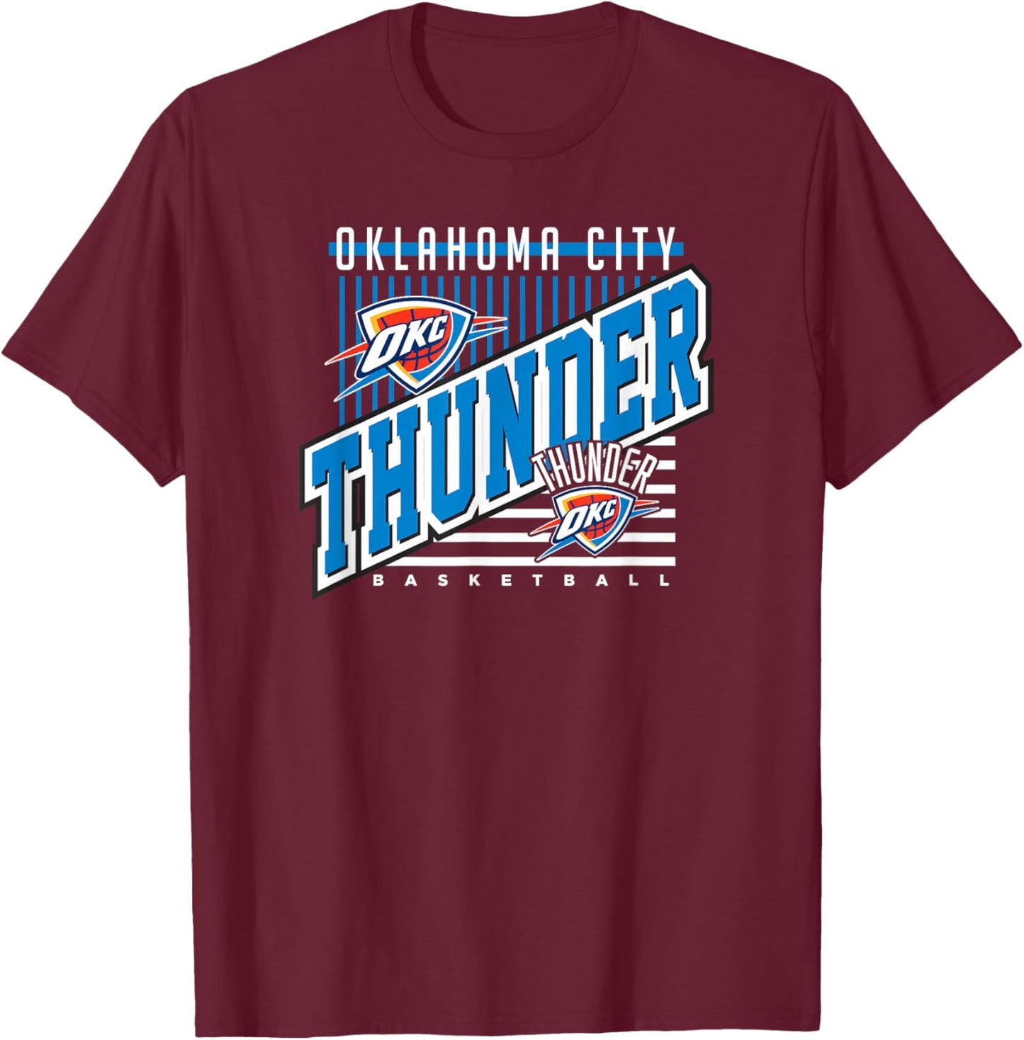 Oklahoma City Thunder NBA Team - Black, Small, -Adults & -Kids T-Shirt - T-Shirt | Maroon