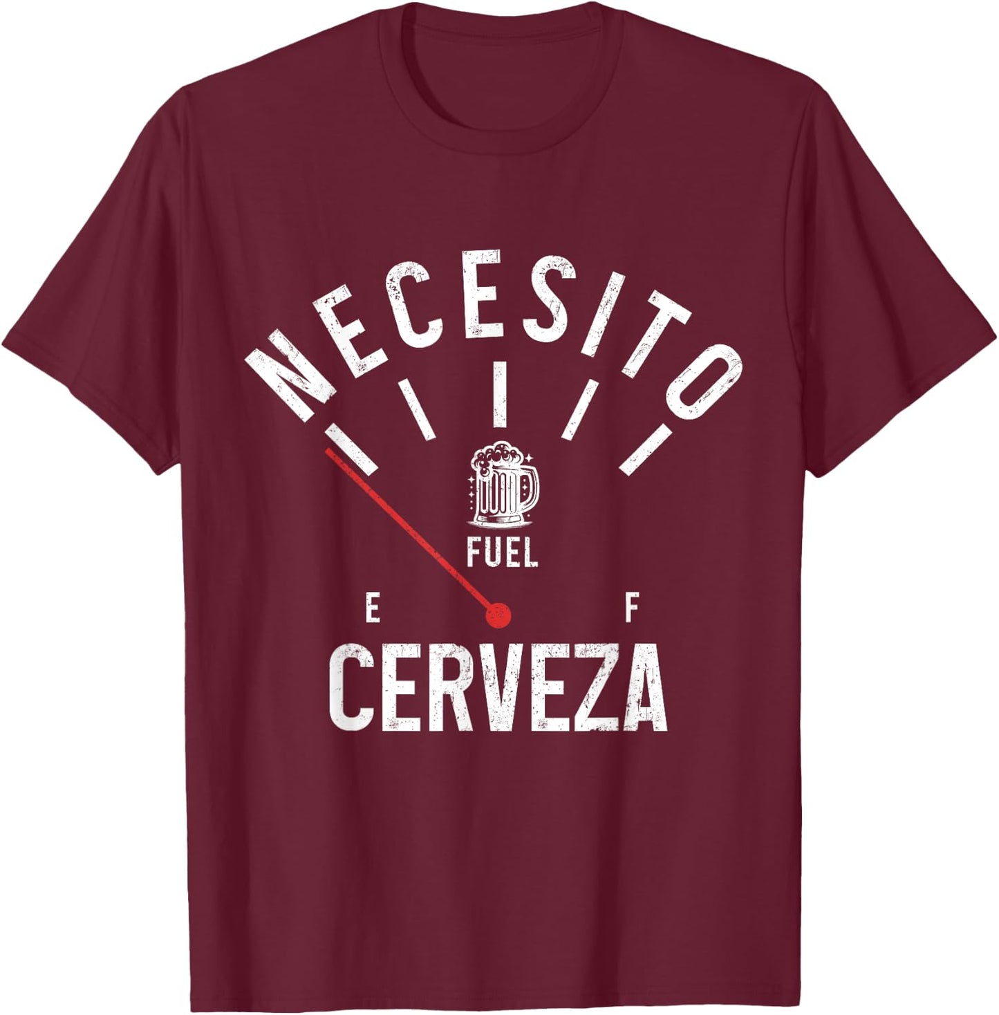 Necesito Cerveza Need Beer Funny Spanish Hispanic Beer Lover T-Shirt - T-Shirt | Maroon