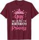 Gigi Of The Birthday Princess Birthday Girl Kid Family T-Shirt - T-Shirt | Maroon