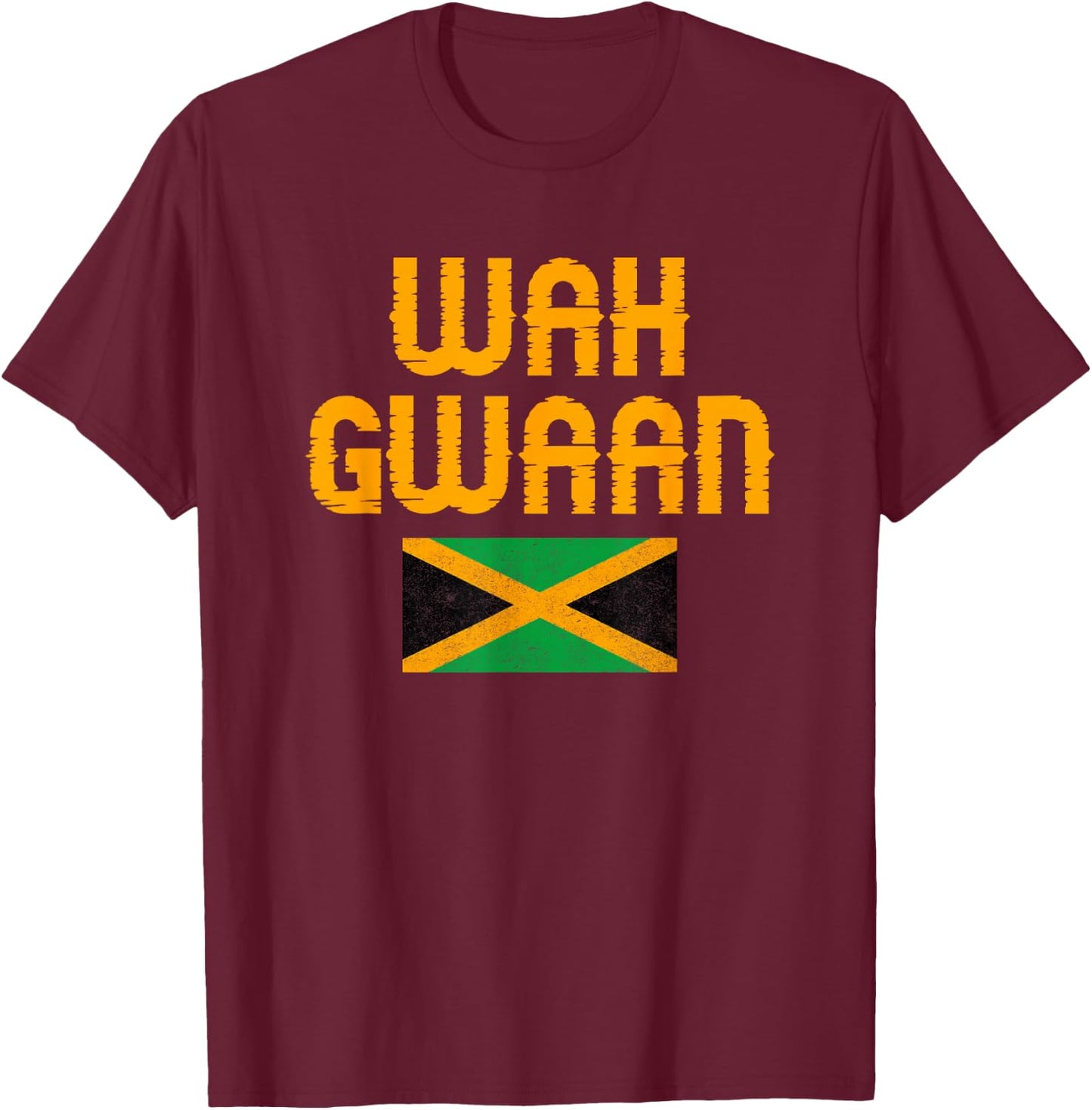 Wah Gwaan Jamaica T-Shirt - T-Shirt | Maroon