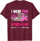 US Flag I Wear Pink For My Mother In Law Breast Cancer T-Shirt - T-Shirt | Maroon