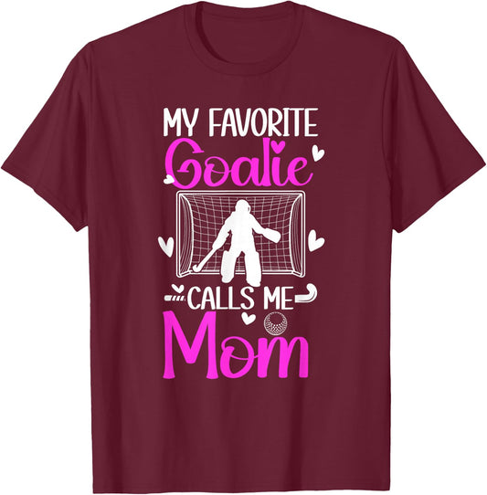 Field Hockey Goalkeeper Mom Of A Field Hockey Goalie Mother T-Shirt - T-Shirt | Maroon