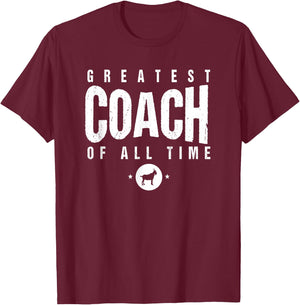 Greatest Coach of All Time Coach Day #1 Best Coach Goat Icon T-Shirt - T-Shirt | Maroon