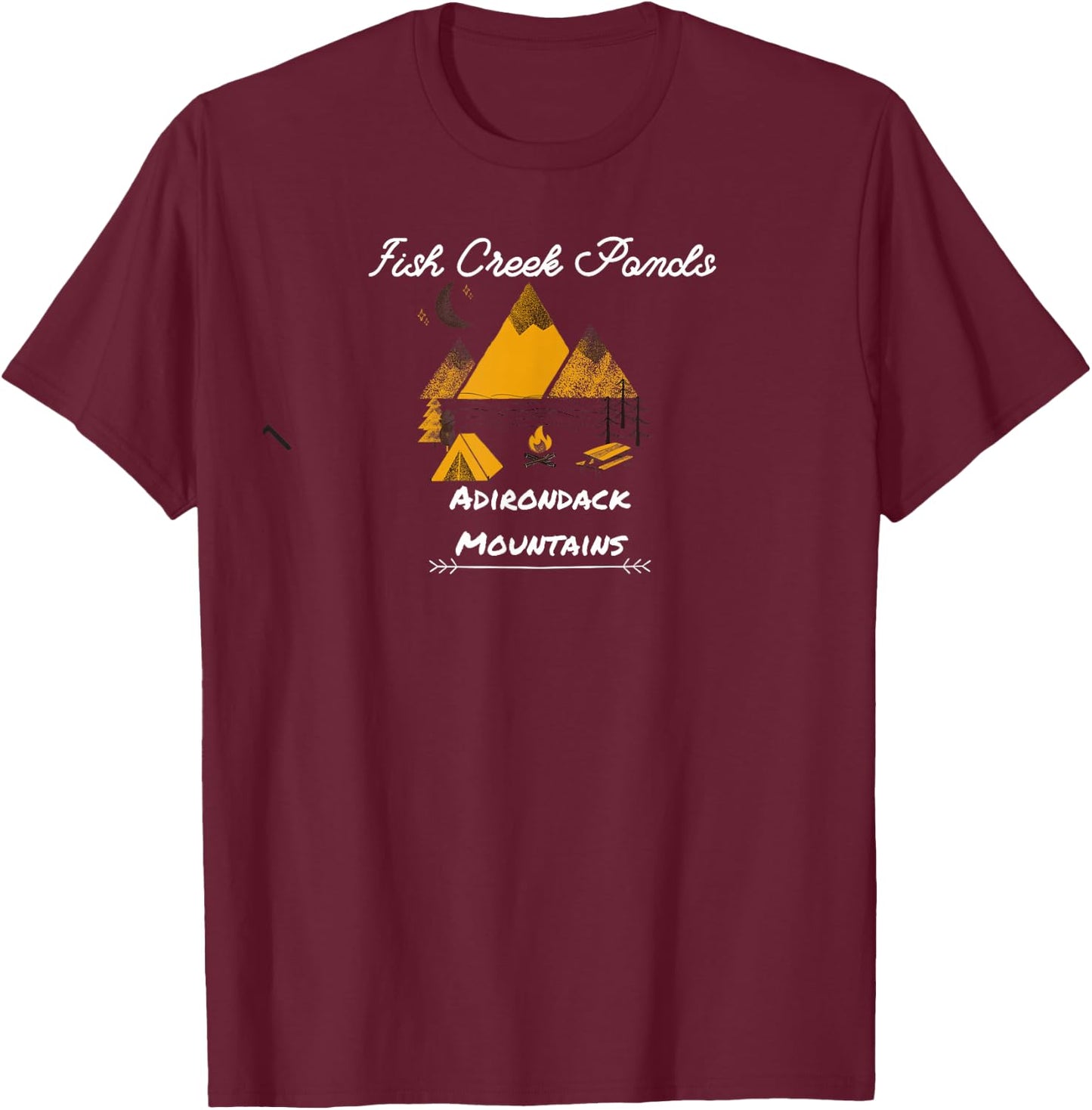 Fish Creek Ponds Adirondacks T-Shirt - T-Shirt | Maroon