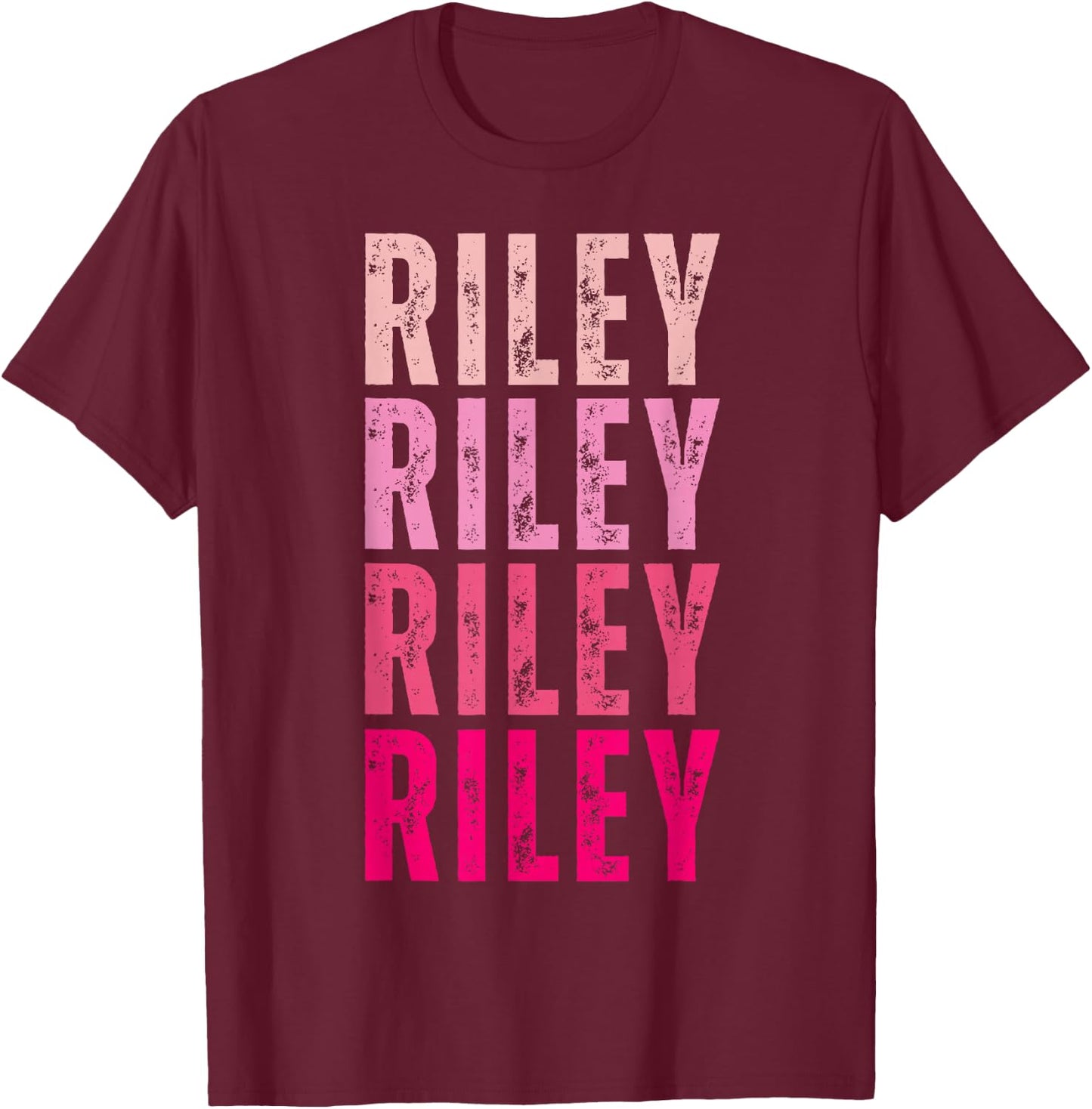 Personalized Name Riley I Love Riley Vintage T-Shirt - T-Shirt | Maroon