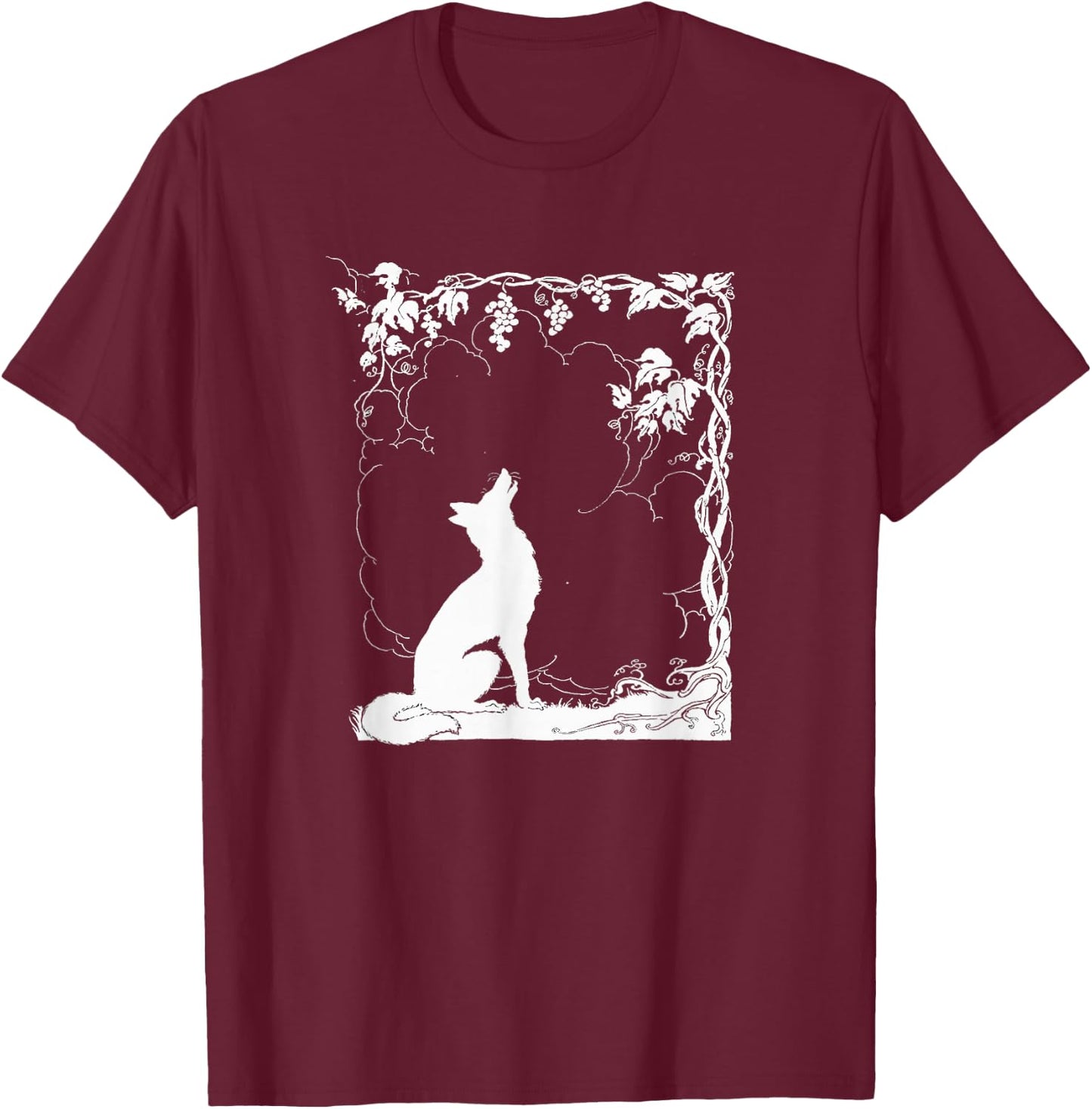 The Fox and the Grapes - Aesop's Fables T-Shirt - T-Shirt | Maroon