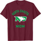 Campus Lab UND Fighting Hawks Arched Mom - Black, -Adults, Short Sleeve, Modern (Green & White), NCAA, School, Game, , Size: Small T-Shirt - T-Shirt | Maroon