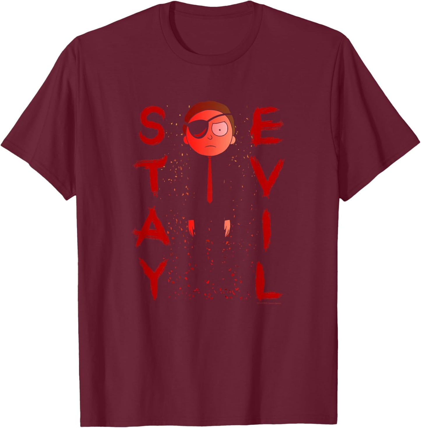 Rick and Morty Stay Evil Morty T-Shirt - T-Shirt | Maroon