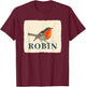 Awesome vibrant Robin Bird for colorful Animals Lovers T-Shirt - T-Shirt | Maroon
