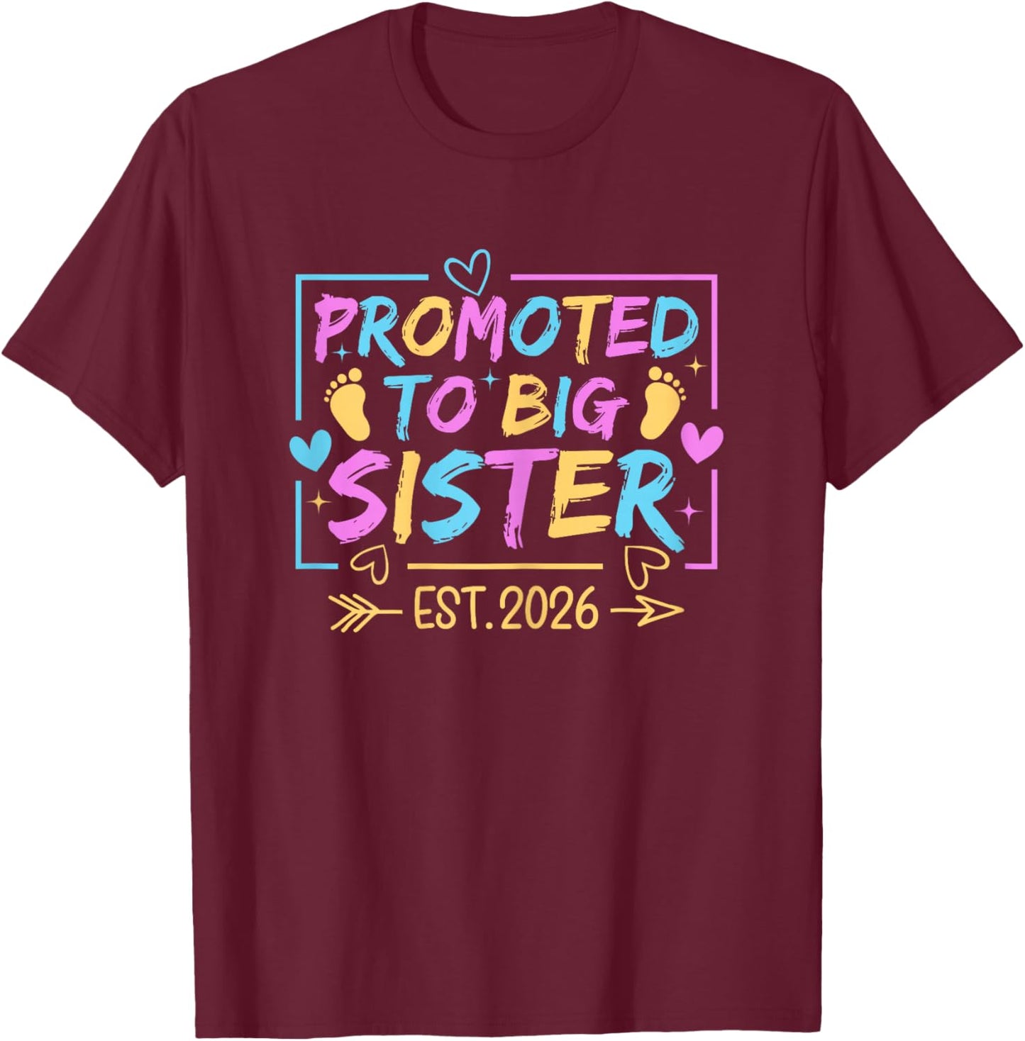 Soon to be Big Sis Girls T-Shirt - T-Shirt | Maroon