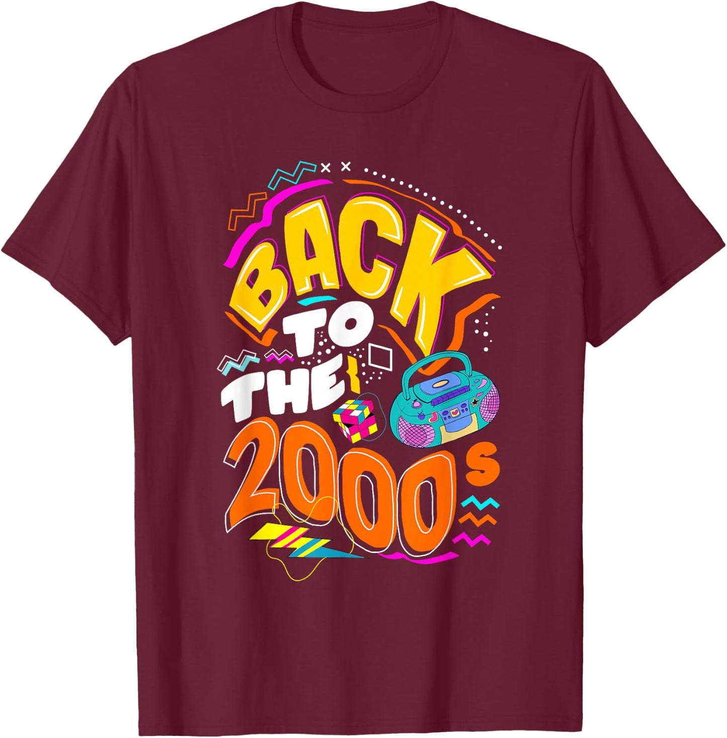 Back to the 2000's vintage two-thousands retro 00s T-Shirt - T-Shirt | Maroon