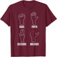 Rock Paper Scissors Malinois Funny Belgian Malinois Dog T-Shirt - T-Shirt | Maroon