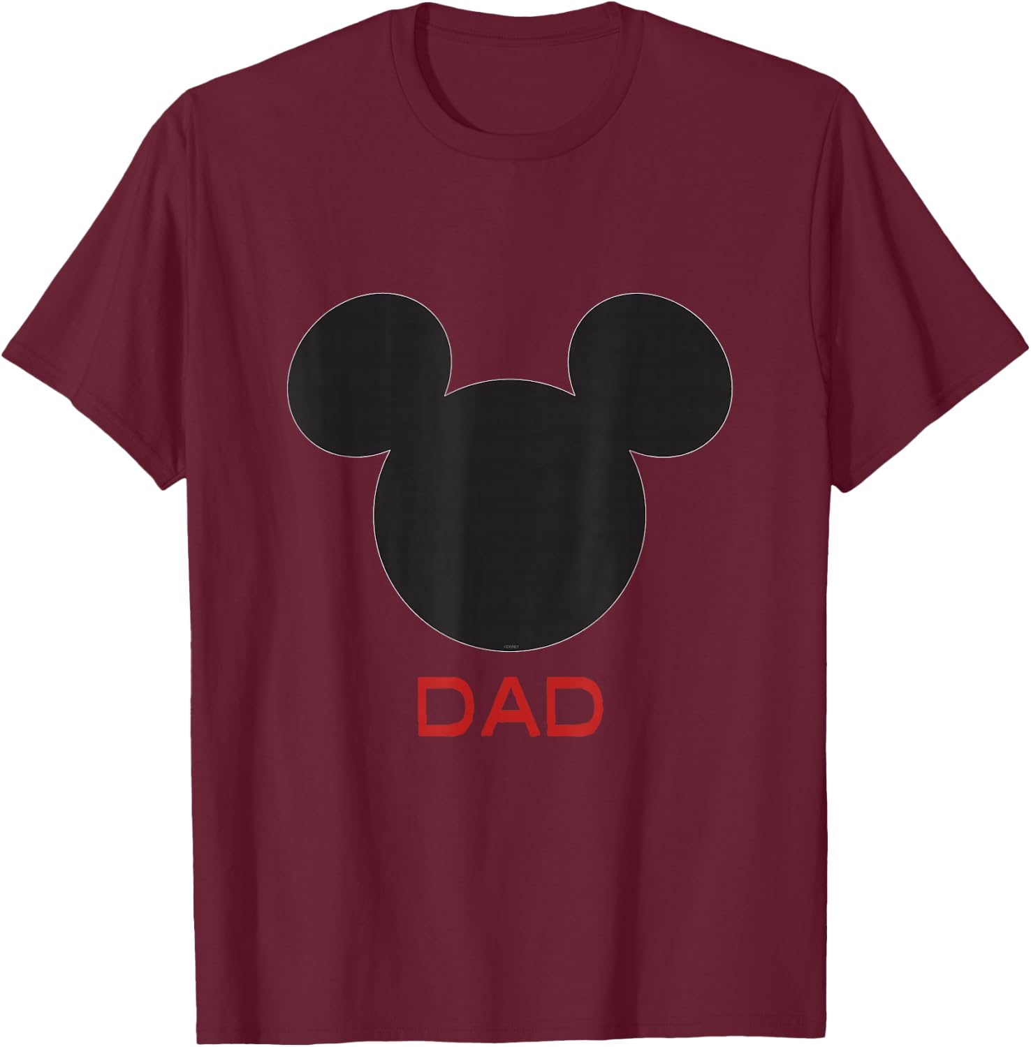 Disney Mickey Mouse Dad Family Small T-Shirt - T-Shirt | Maroon