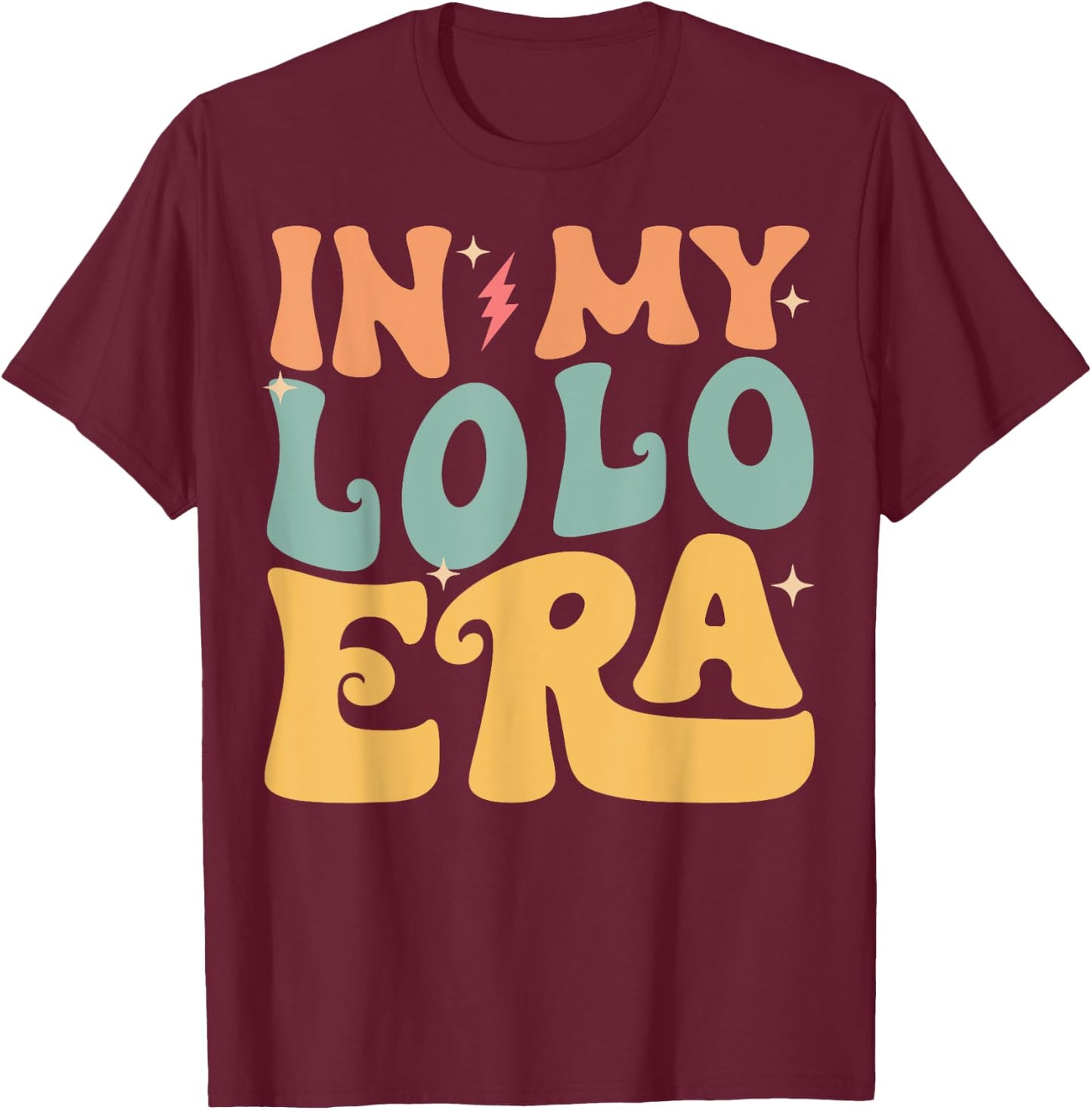 In My LOLO Era Groovy Funny Grandpa Father's Day T-Shirt - T-Shirt | Maroon