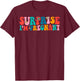 Surprise I'm Pregnant - Pregnancy Announcement Women Retro T-Shirt - T-Shirt | Maroon