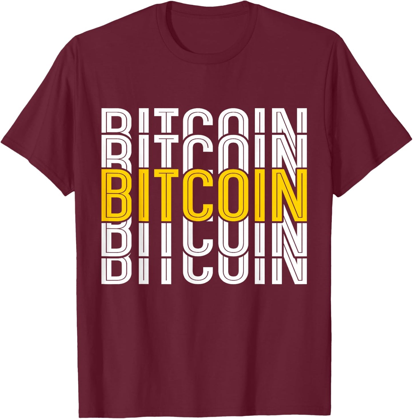 Bitcoin Multi BTC T-Shirt - T-Shirt | Maroon