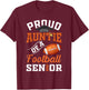 Proud auntie of a football Senior class of 2025 graduation T-Shirt - T-Shirt | Maroon