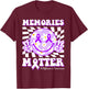 Groovy Memories Matter Dementia Alzheimers Awareness Purple T-Shirt - T-Shirt | Maroon